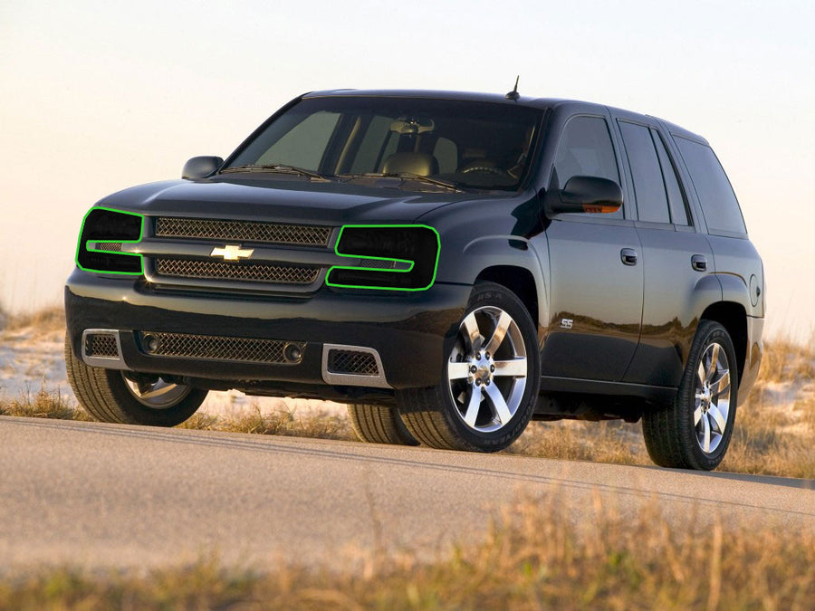 chevrolet trailblazer 2007-2009 Headlight Tint Location