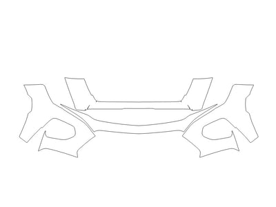 trailblazer 3M Clear Bra Bumper Precut PPF Diagram