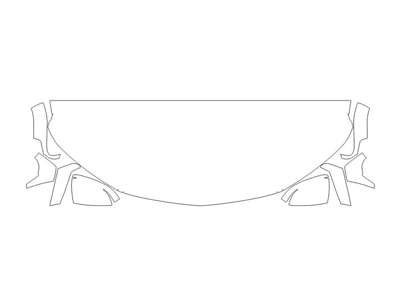 trailblazer 3M Clear Bra Hood Precut PPF Diagram