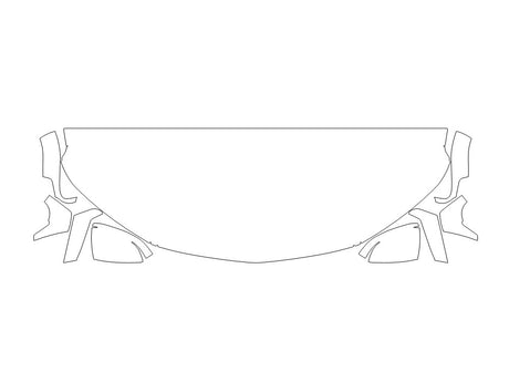 trailblazer Avery Dennison Clear Bra Hood Precut PPF Diagram