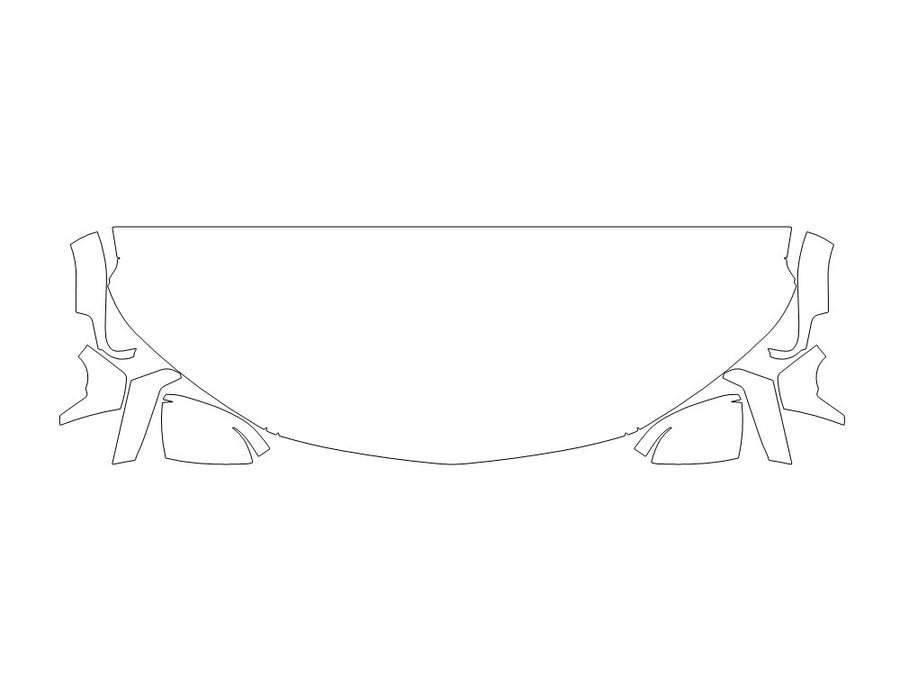 trailblazer Avery Dennison Clear Bra Hood Precut PPF Diagram