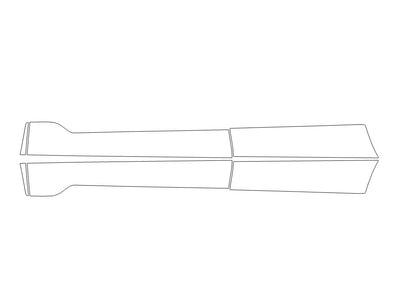 trailblazer 3M Clear Bra Door Cup Precut PPF Diagram