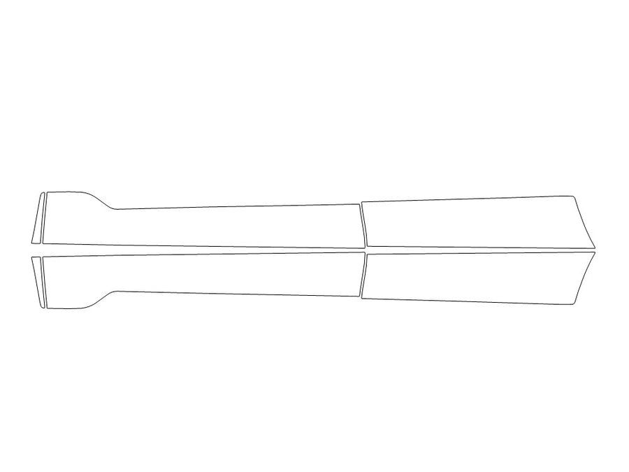 trailblazer 3M Clear Bra Door Cup Precut PPF Diagram