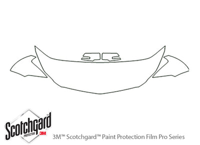 traverse 3M Clear Bra Hood Precut PPF Diagram