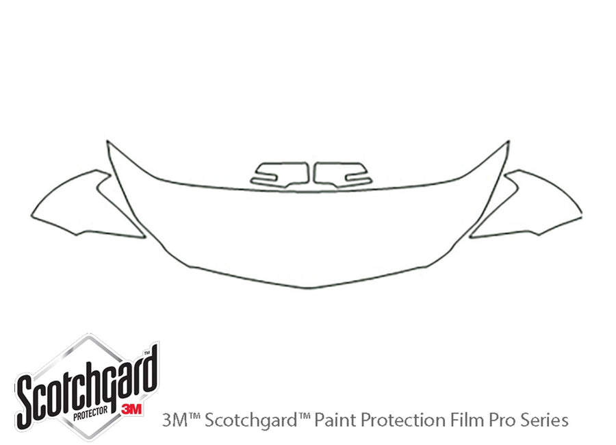 traverse 3M Clear Bra Hood Precut PPF Diagram