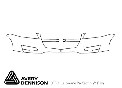 traverse Avery Dennison Clear Bra Bumper Precut PPF Diagram