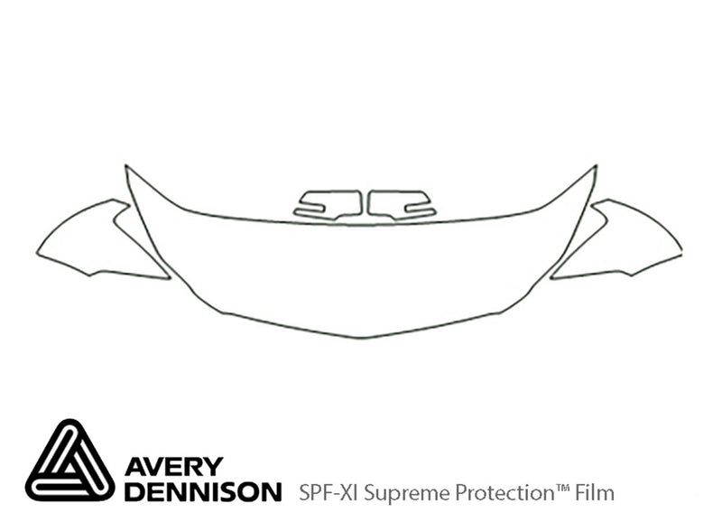 traverse Avery Dennison Clear Bra Hood Precut PPF Diagram
