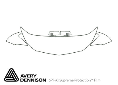 traverse Avery Dennison Clear Bra Hood Precut PPF Diagram