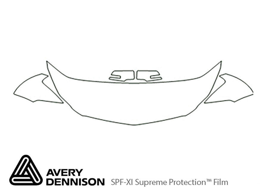 traverse Avery Dennison Clear Bra Hood Precut PPF Diagram