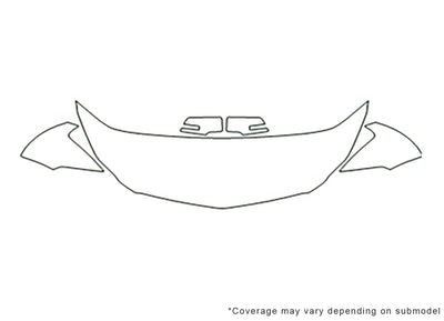 traverse 3M Clear Bra Hood Precut PPF Diagram
