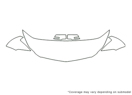 traverse 3M Clear Bra Hood Precut PPF Diagram