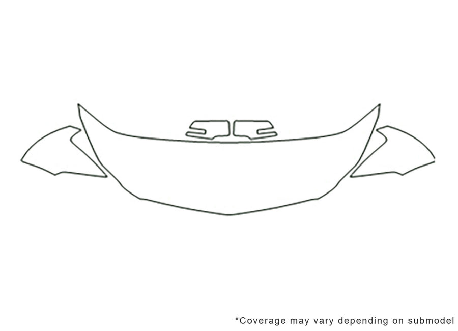 traverse Avery Dennison Clear Bra Hood Precut PPF Diagram