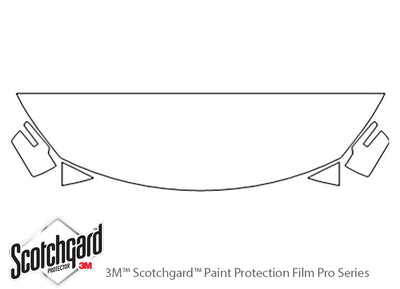 traverse 3M Clear Bra Hood Precut PPF Diagram