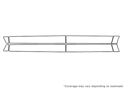 traverse 3M Clear Bra Door Cup Precut PPF Diagram