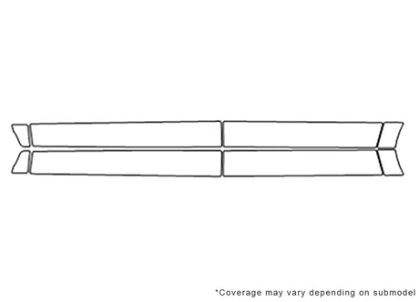 traverse 3M Clear Bra Door Cup Precut PPF Diagram