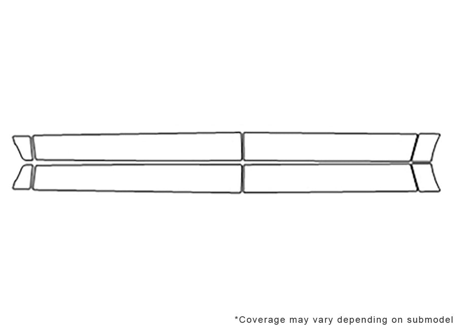traverse 3M Clear Bra Door Cup Precut PPF Diagram