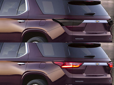 traverse Before and After Smoked Taillights