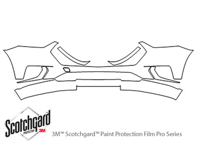 traverse 3M Clear Bra Bumper Precut PPF Diagram