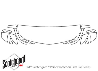 traverse 3M Clear Bra Hood Precut PPF Diagram
