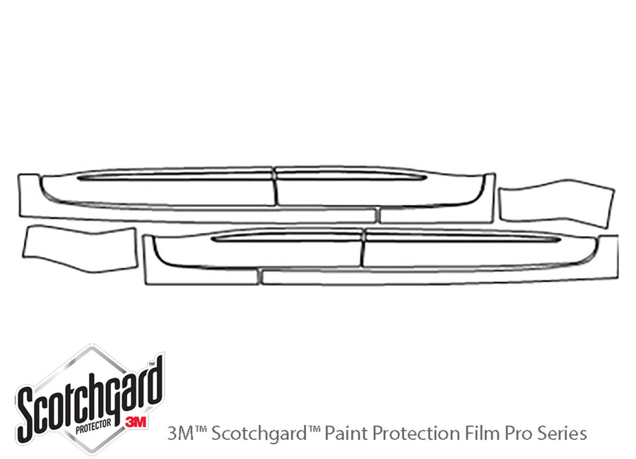 traverse 3M Clear Bra Door Cup Precut PPF Diagram