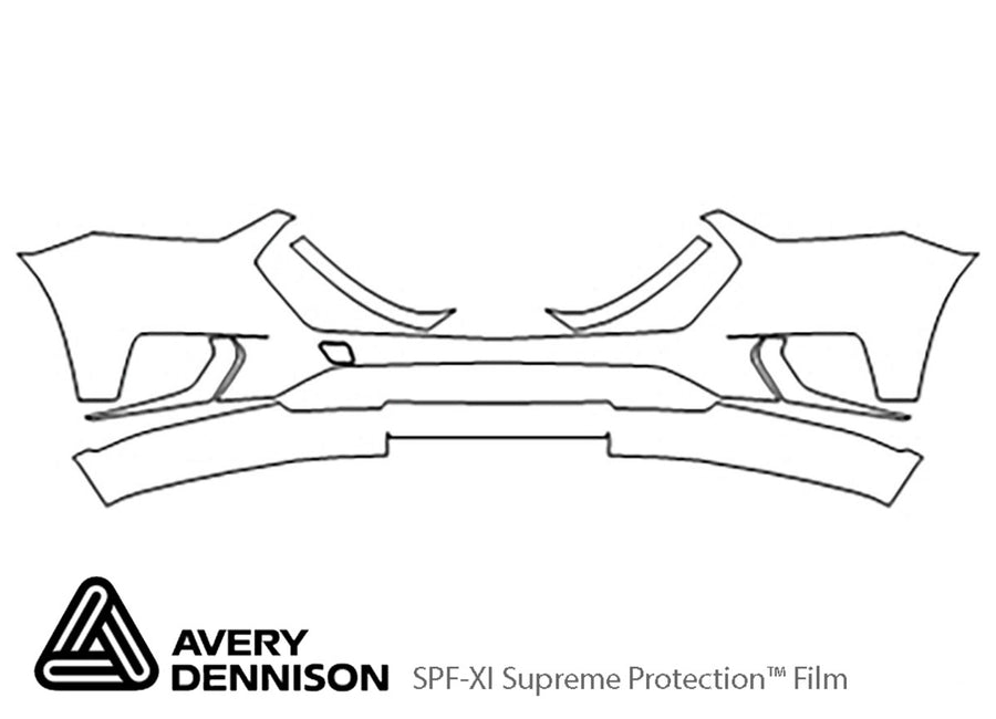 traverse Avery Dennison Clear Bra Bumper Precut PPF Diagram