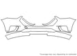 traverse 3M Clear Bra Bumper Precut PPF Diagram