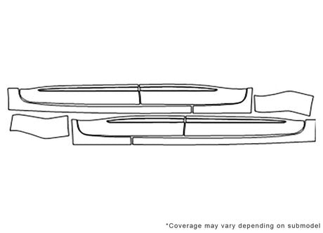 traverse 3M Clear Bra Door Cup Precut PPF Diagram