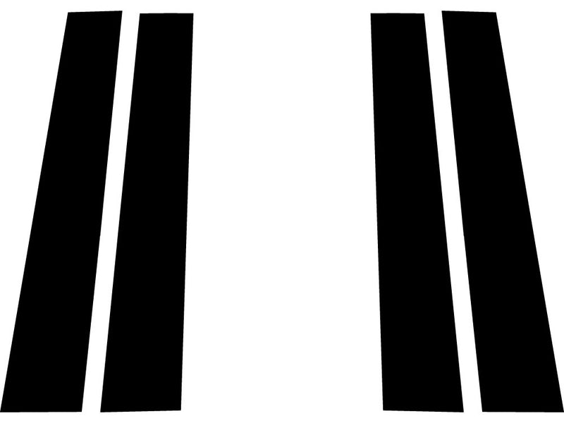 chevrolet traverse 2018-2023 Matte Black Pillar Trim Diagram