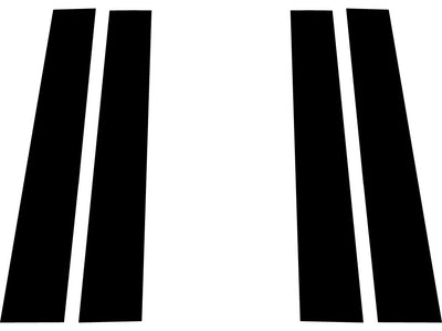 chevrolet traverse 2018-2023 Matte Black Pillar Trim Diagram