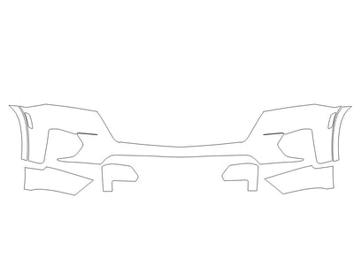 traverse 3M Clear Bra Bumper Precut PPF Diagram
