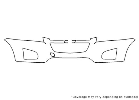 trax 3M Clear Bra Bumper Precut PPF Diagram