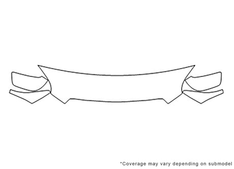 trax Avery Dennison Clear Bra Hood Precut PPF Diagram