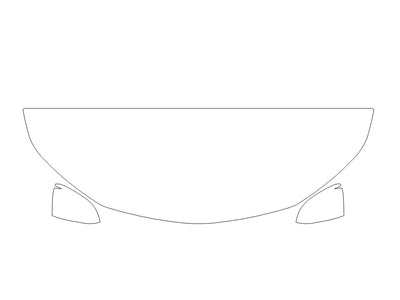 trax 3M Clear Bra Hood Precut PPF Diagram