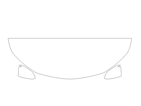trax Avery Dennison Clear Bra Hood Precut PPF Diagram