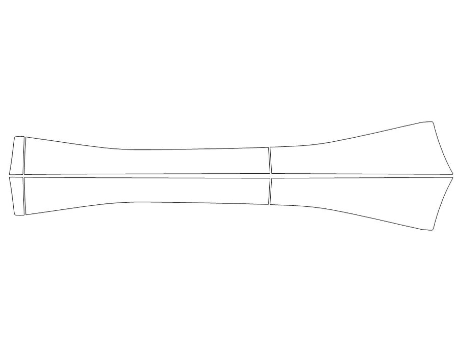trax 3M Clear Bra Door Cup Precut PPF Diagram
