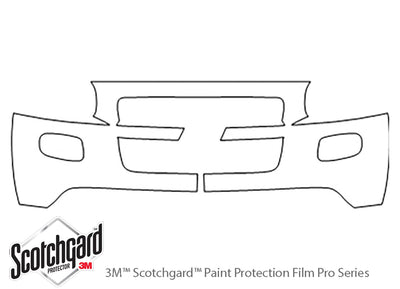uplander 3M Clear Bra Bumper Precut PPF Diagram