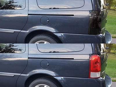 uplander Before and After Smoked Taillights