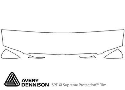 venture Avery Dennison Clear Bra Hood Precut PPF Diagram