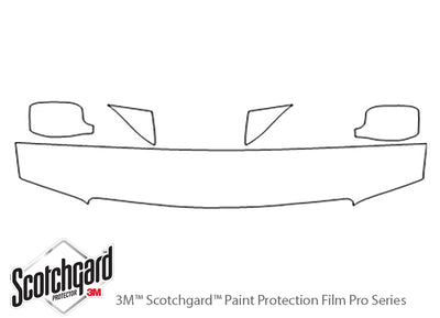venture 3M Clear Bra Hood Precut PPF Diagram