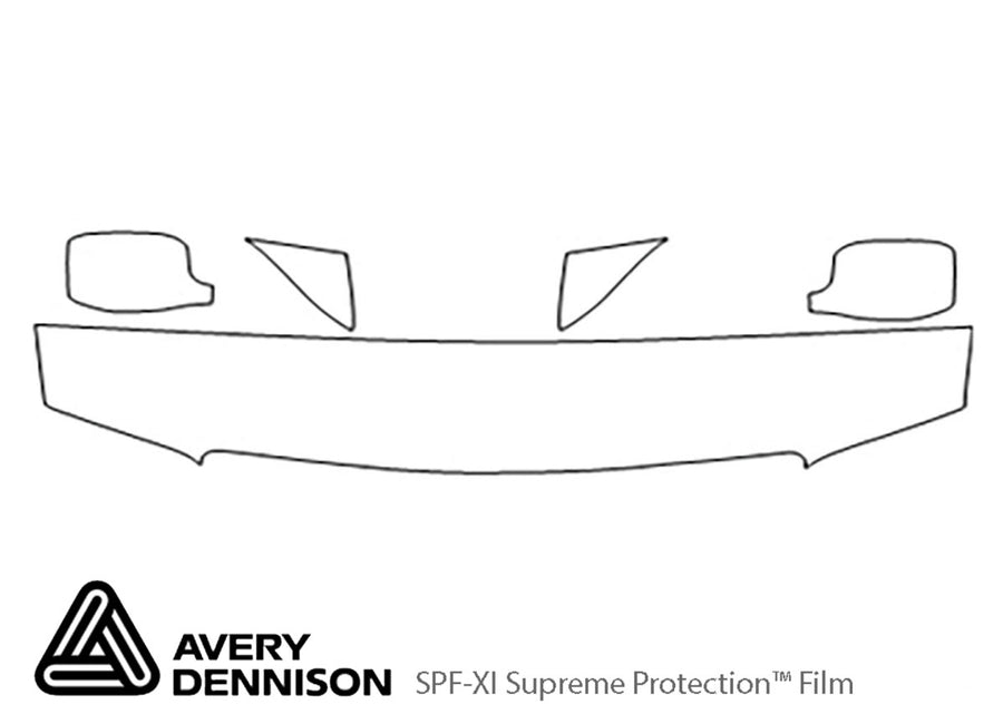 venture Avery Dennison Clear Bra Hood Precut PPF Diagram