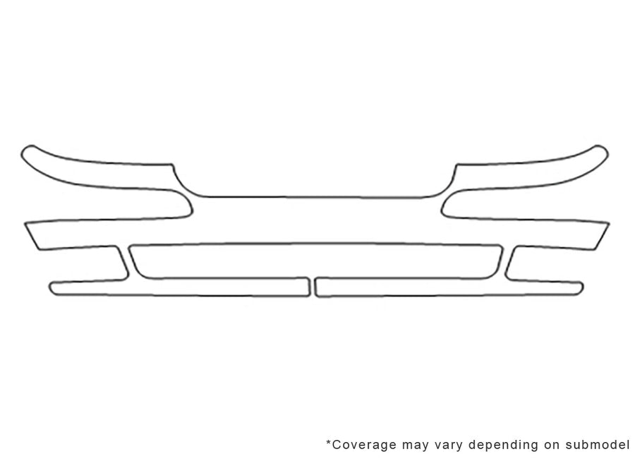 venture 3M Clear Bra Bumper Precut PPF Diagram