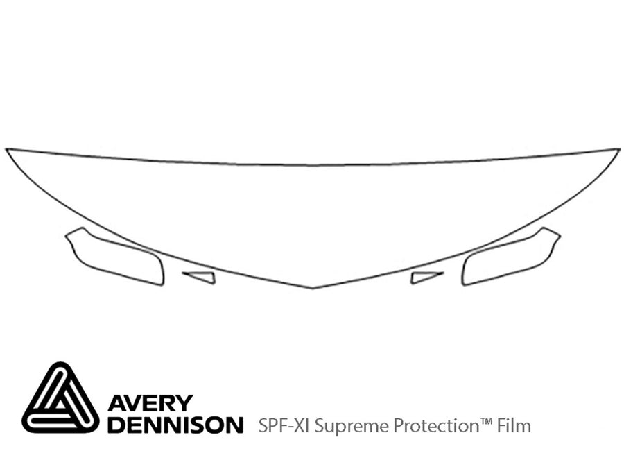 volt Avery Dennison Clear Bra Hood Precut PPF Diagram
