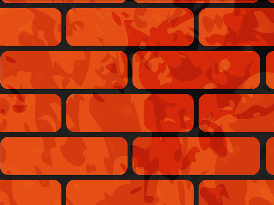 Chili Red Brick Vinyl Wrap Pattern~Rwraps Series 914 Digitally Printed Vinyl Wrap~0