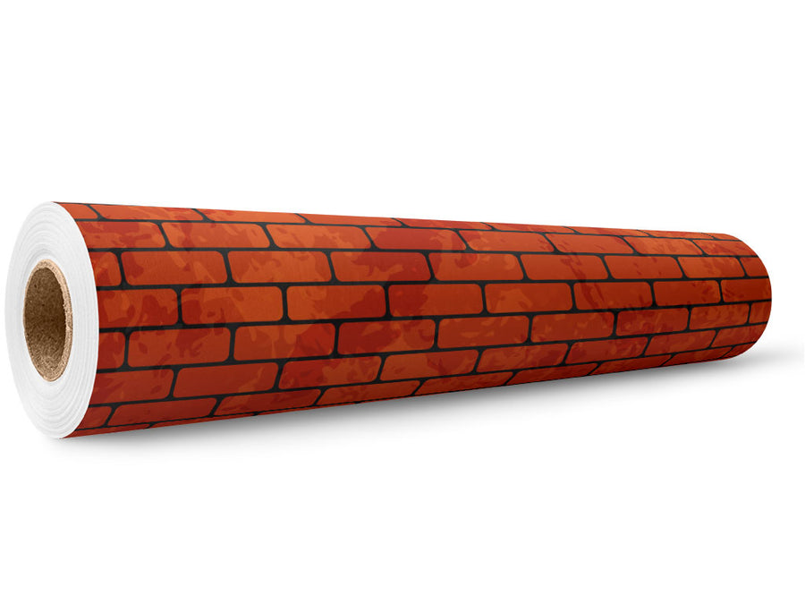 Chili Red Brick Wrap Film Wholesale Roll~Rwraps Series 914 Digitally Printed Vinyl Roll~5