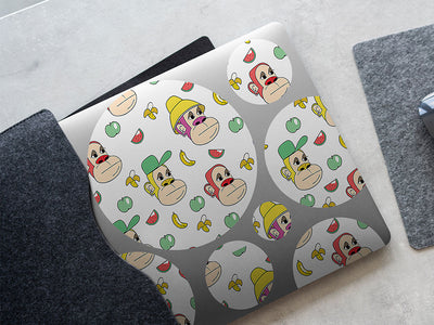 chill gorilla animal DIY Laptop Stickers