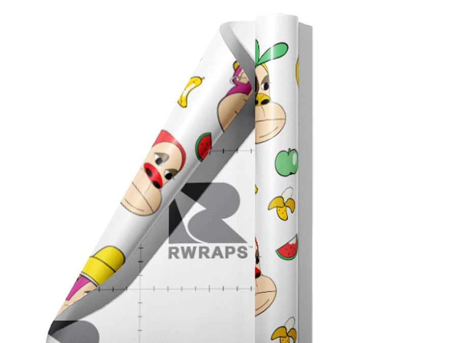 Chill Gorilla Primate Wrap Film Sheets~Rwraps Series 914 Chill Gorilla Primate Scrolled Sheet~3