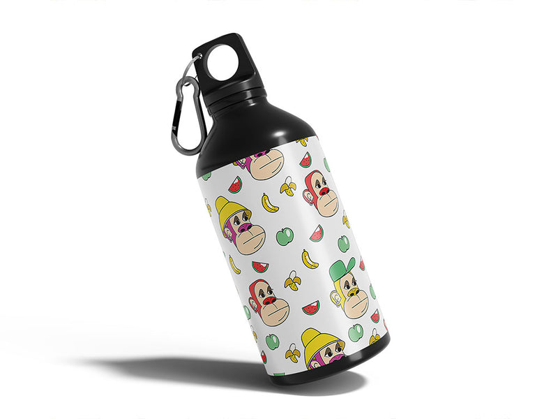 chill gorilla animal Water Bottle DIY Stickers