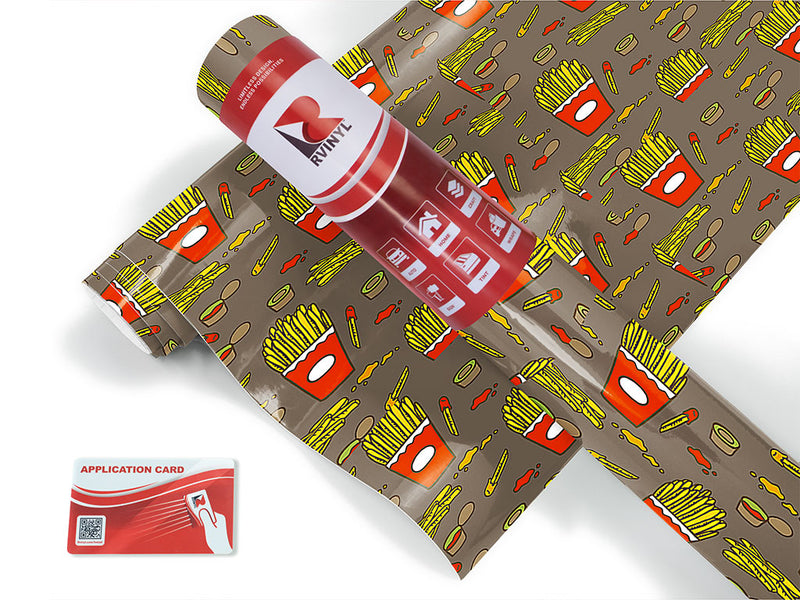 chips and dip vegetable Craft Vinyl Roll