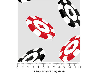 Chips Down Americana Vinyl Film Pattern Size 12 inch Scale~Rwraps Chips Down Americana Sizing Chart~3