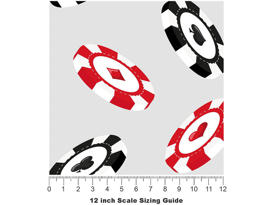 Chips Down Americana Vinyl Film Pattern Size 12 inch Scale~Rwraps Chips Down Americana Sizing Chart~3
